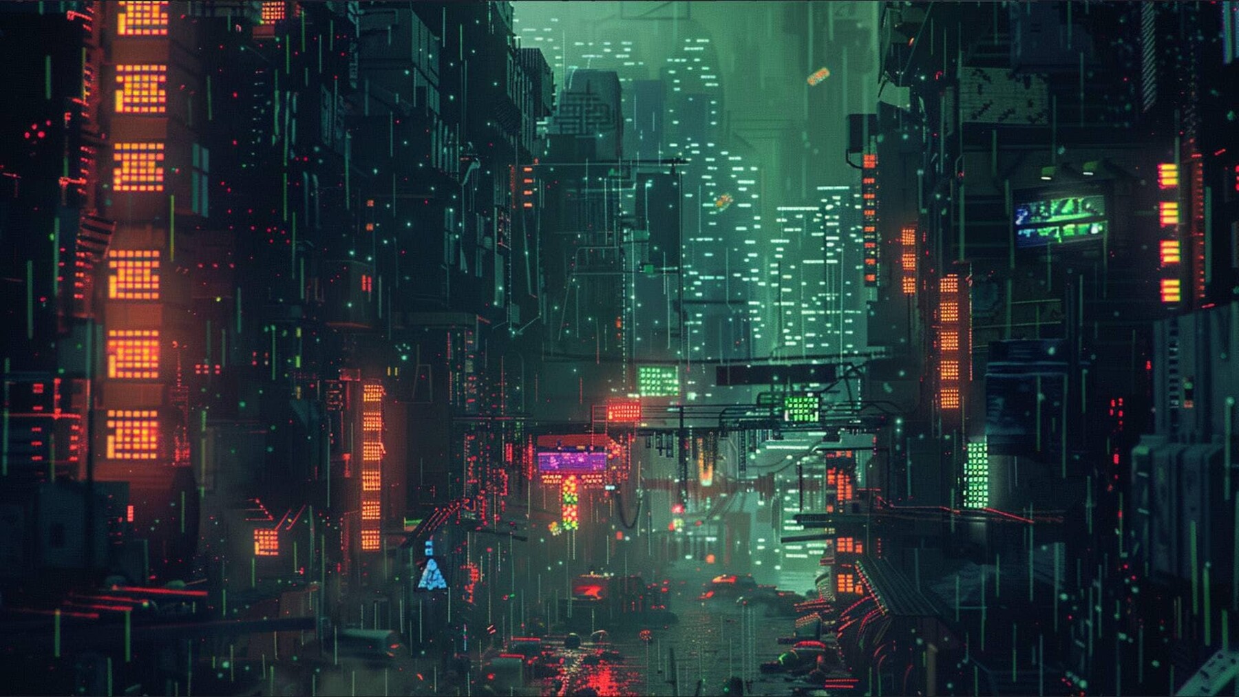 ArtStation - NHC - Pixelized Cyberpunk Backgrounds | Game Assets