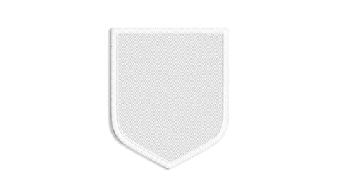 White Shield Embroidered Patch - lying embroidery emblem