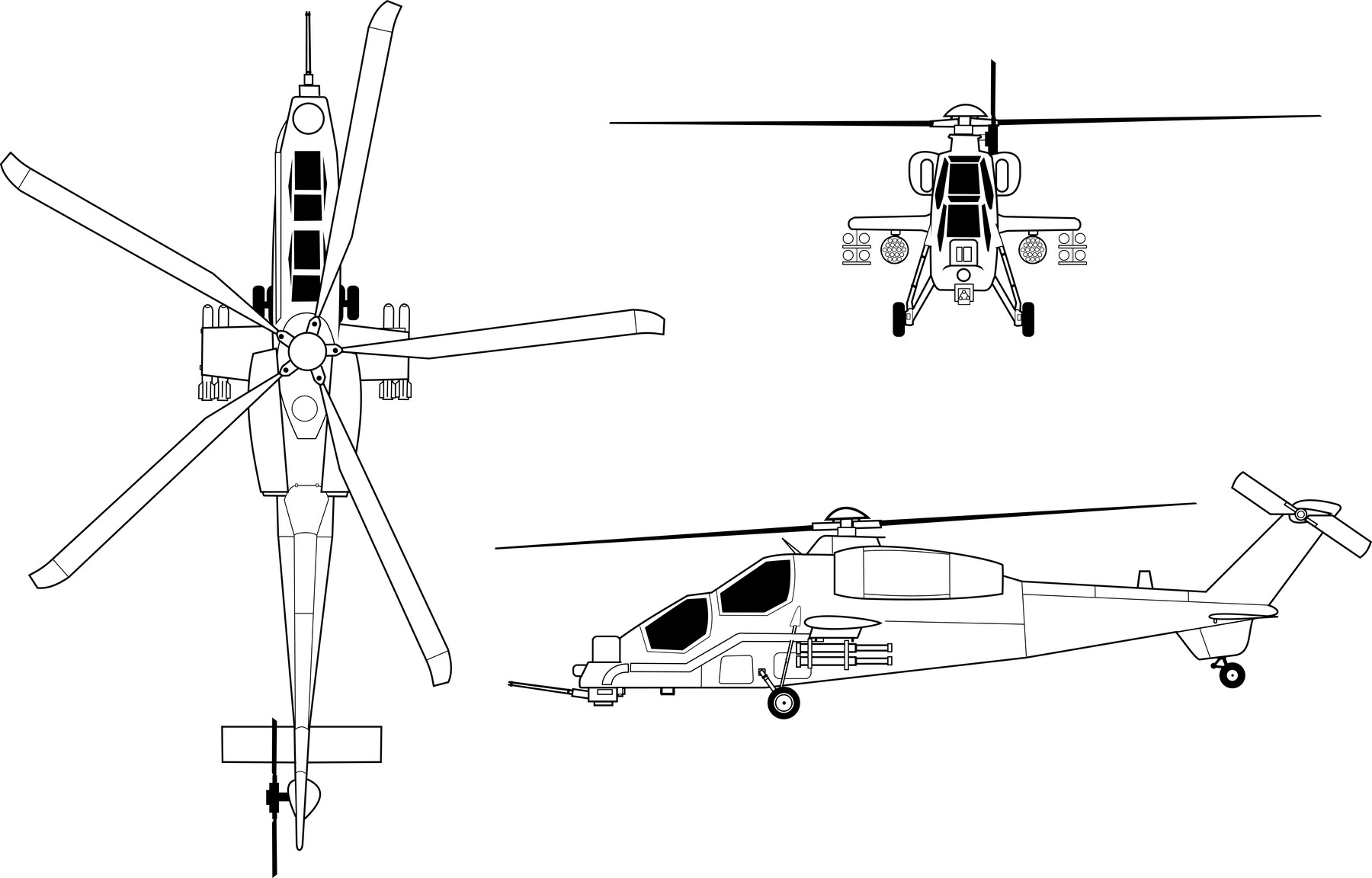 ArtStation - Augusta_A129_orthographical_image LINE ART BLACK AND WHITE ...