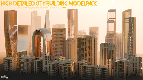 High Detailed City Building Pack + UV