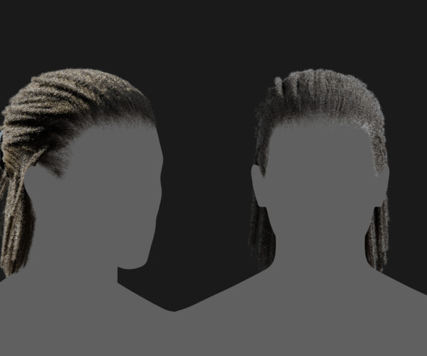 ArtStation - Dreadlocks Half Ponytail | Game Assets