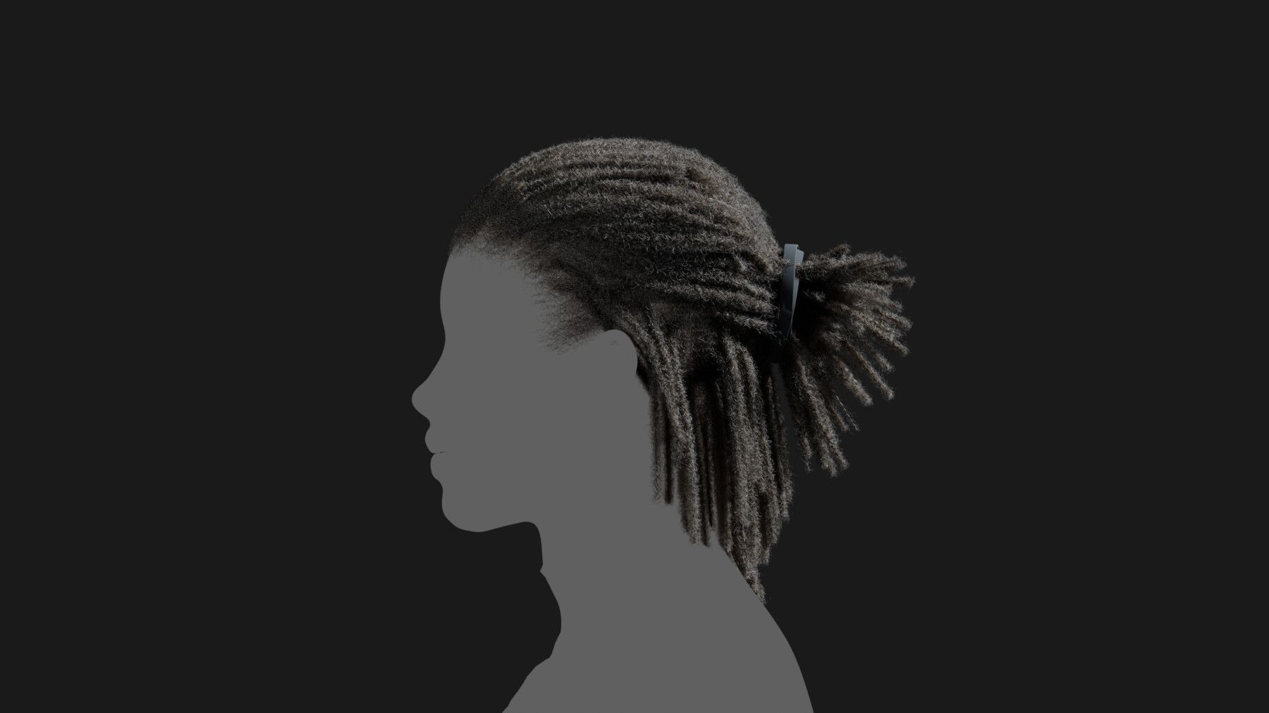 ArtStation - Dreadlocks Half Ponytail | Game Assets