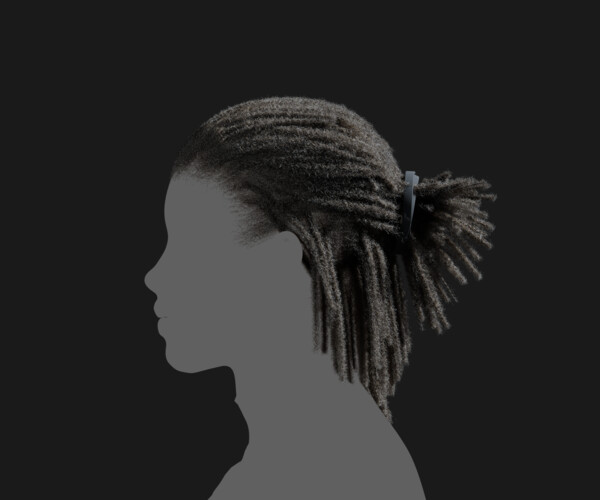 ArtStation - Dreadlocks Half Ponytail | Game Assets