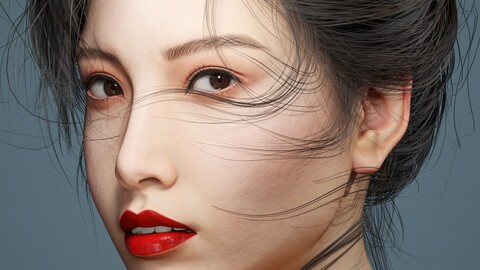 Korea Girl 3D realtime render (marmoset toolbag)