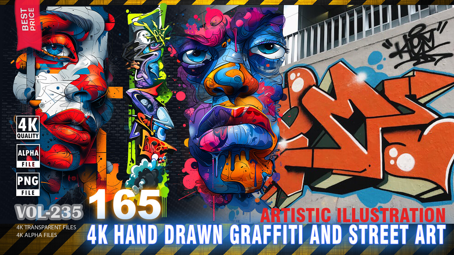 165 4K HAND DRAWN GRAFFITI AND STREET ART ILLUSTRATION - ARTISTIC  ILLUSTRATION - HIGH END QUALITY RES - (TRANSPARENT & ALPHA) - VOL235