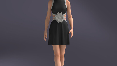 Womens dress Clo3d Marvelous Designer