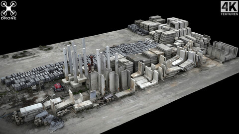 concrete blocks construction-site terrain photogrammetry