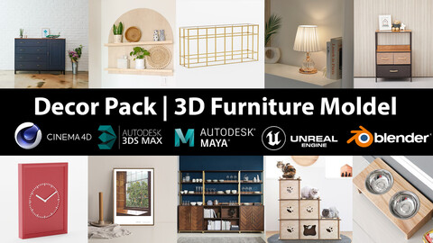 Decor Pack | 10 Models furniture vol 6