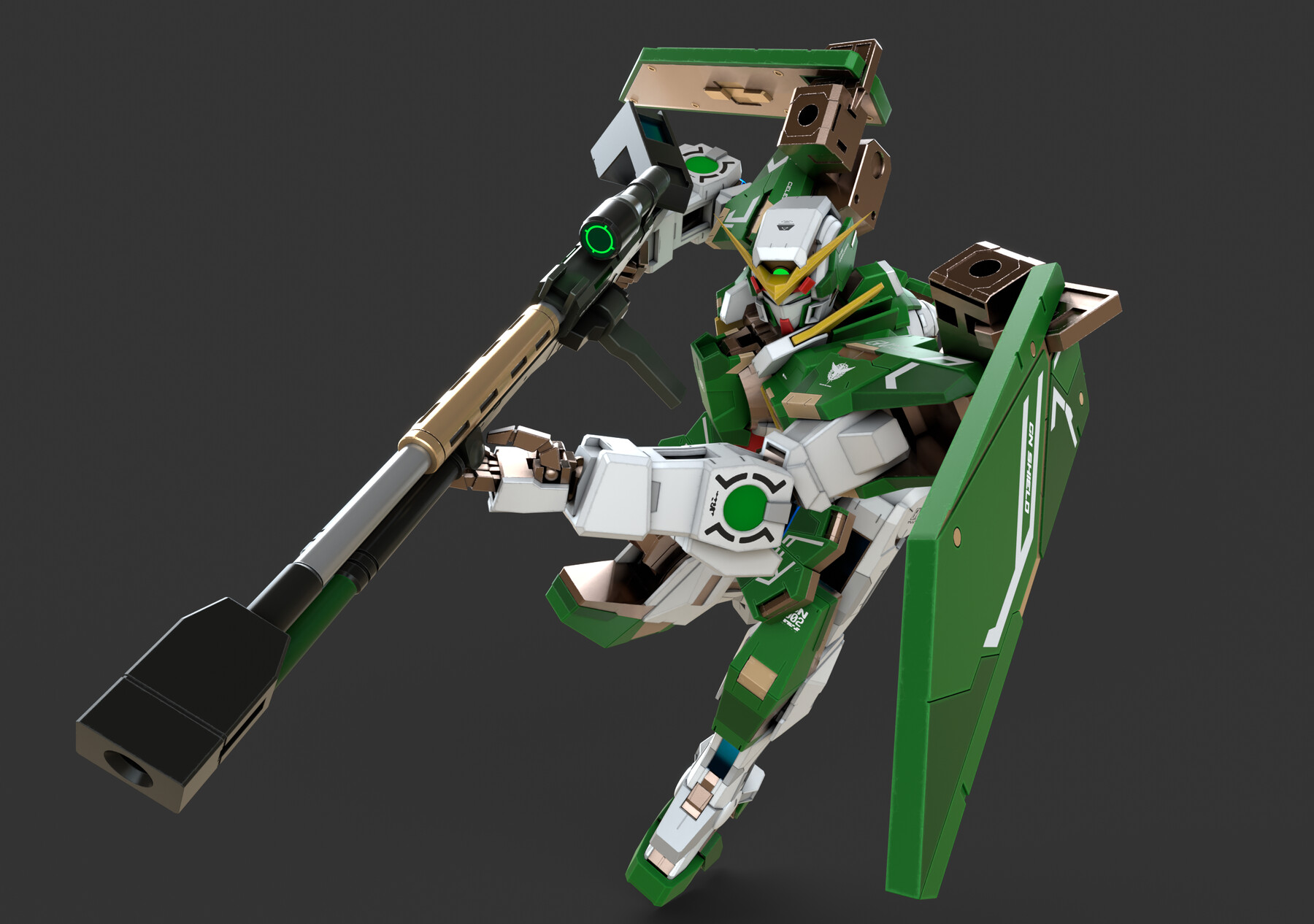 ArtStation - GN-002 Gundam Dynames - Rigged - Updated | Resources