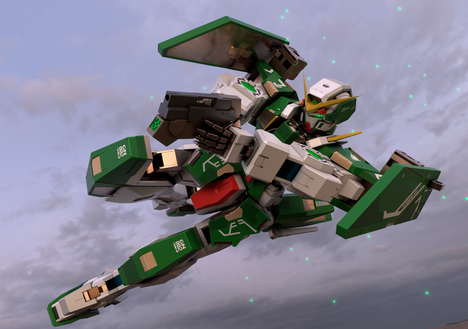 ArtStation - GN-002 Gundam Dynames - Rigged - Updated | Resources