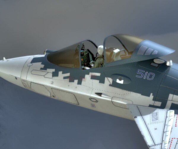 ArtStation - SU57 Felon-TopGun with Cocpit-High Resolution Texture ...