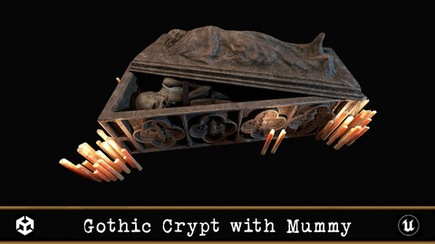 Gothic Crypt with Mummy