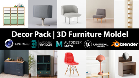 Decor Pack | 10 Models furniture vol 7