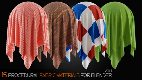 15 Procedural Fabric Materials For Blender + Video Tutorial - Vol-1