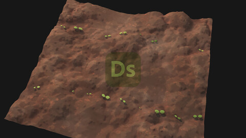 stylized soil field material -sbs & sbsar files