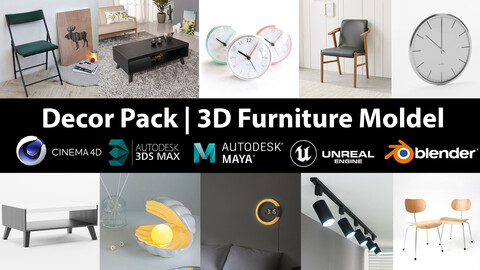 Decor Pack | 10 Models furniture vol 8