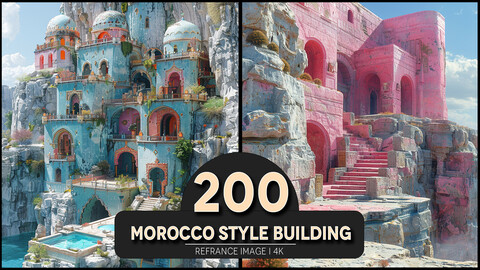 Morocco Style Building 4K Reference/Concept Images