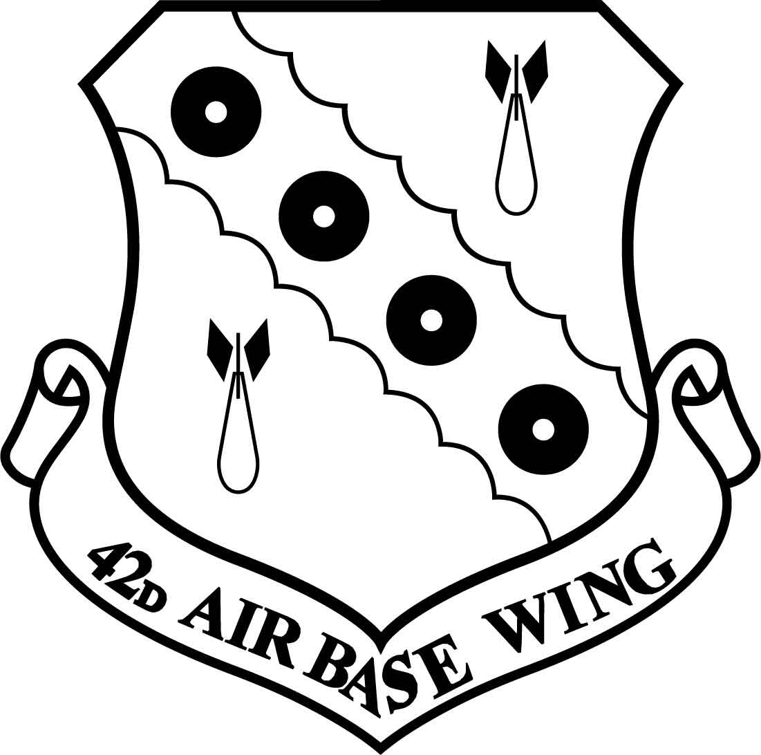 ArtStation - 42D AIR BASE WING PATCH VECTOR FILE Black white vector ...