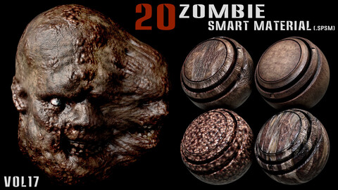 20 Zombie Smart Material for Substance Painter_Vol.17