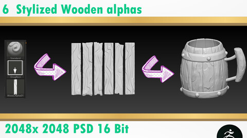 Stylized Wood Alphas