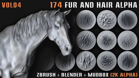 174 Animal Fur and Hair Alphas - Vol. 04