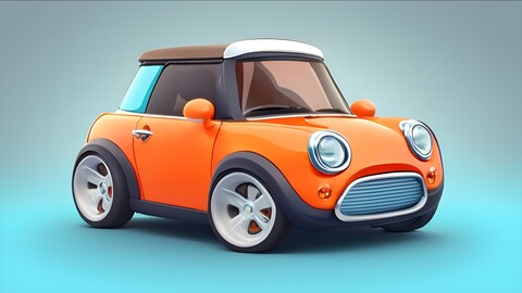 a model of a car with a hood that says  mini