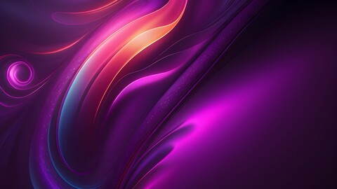 a purple background with a purple and orange swirl.