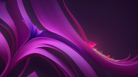 Purple and pink flowers with a purple background