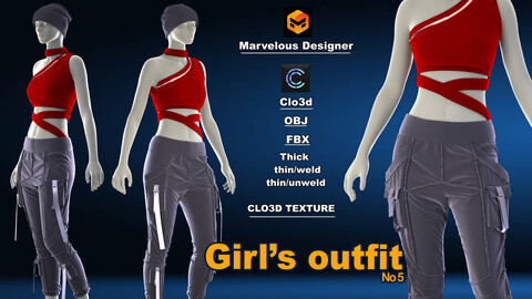 3D Girl's outfit