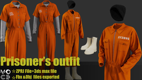 Men and Female prisoner's custom set (FBX,OBJ,UV,Texture,Zprj)