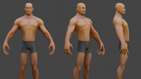 Stylized basemesh male rigged