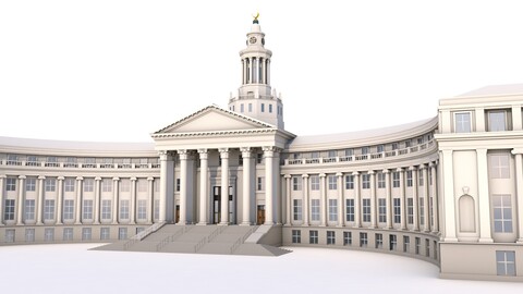 Denver City Hall Building 3D Model Download