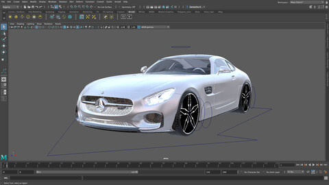 Mercedes AMG GTS Autodesk Maya rig