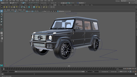 W463 Mercedes G Class Autodesk Maya rig