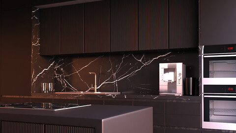 Modern Black Kitchen