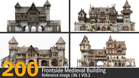 Frontside Medieval Building | Reference Images | 8K | VOL2