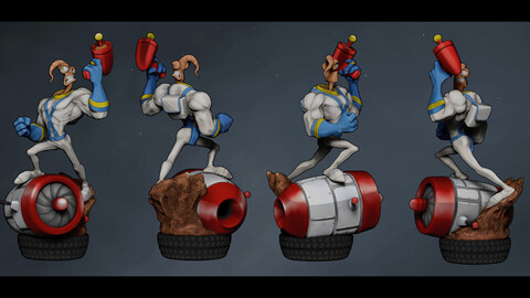 Earthworm Jim Statue