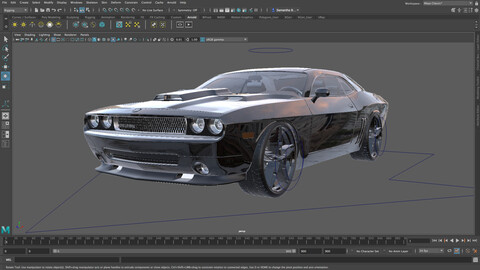 Dodge Challenger Autodesk Maya Rig