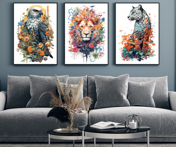 ArtStation - Abstract Print, Animals Wall Art, Flowers Artwork ...