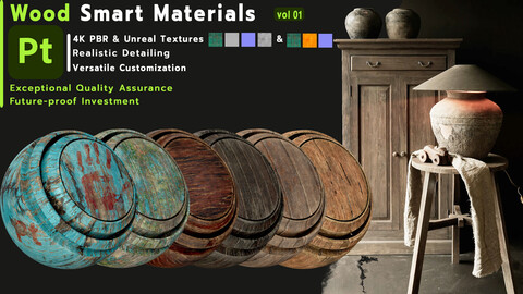 Wood Smart Materials + PBR Textures & Unreal Engine