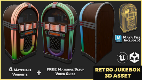 Retro Jukebox 3D Asset