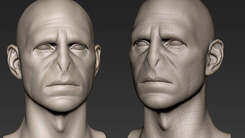 Lord Voldemort - Head - Basemesh