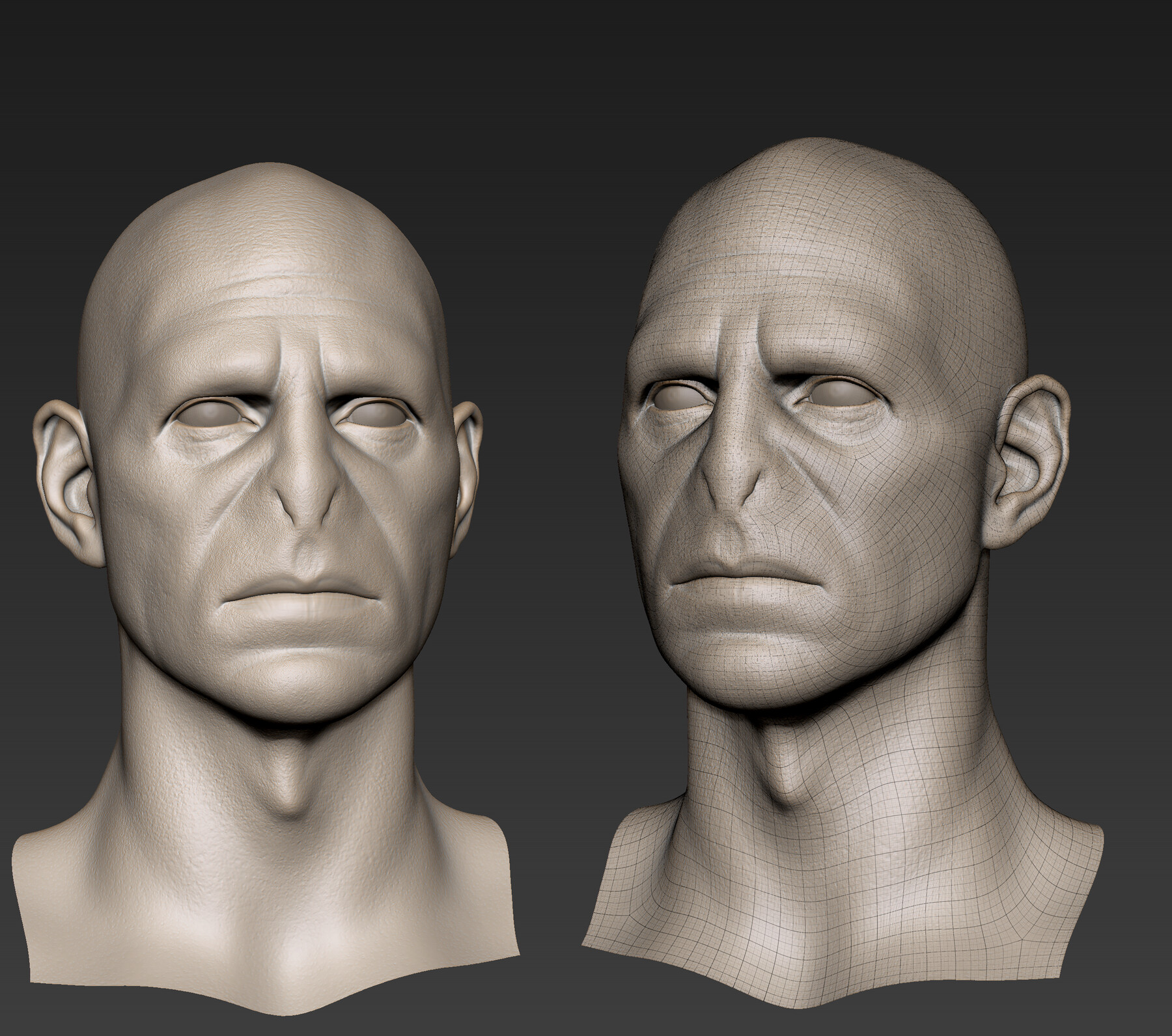 ArtStation - Lord Voldemort - Head - Basemesh | Resources