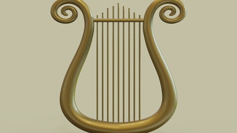 Golden Lyre 3d