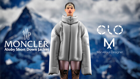 Moncler Aloby Short Down Puffer Jacket | CLO 3D & Marvel