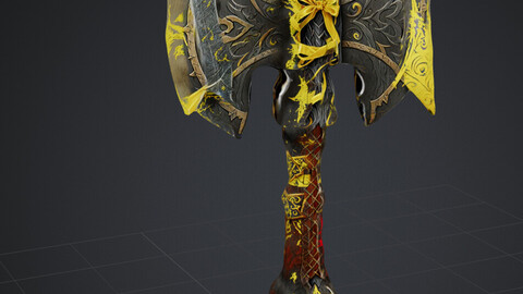 Yellow ribbon axe