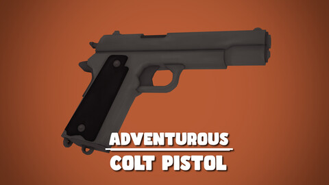 Adventurous - Colt Pistol - Rigged & Animated