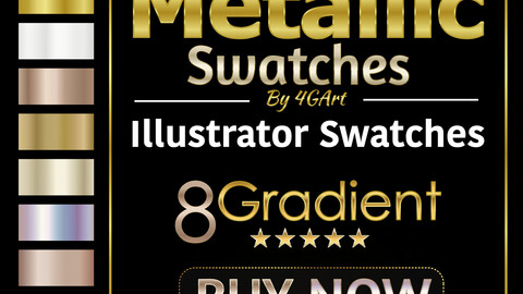 Metallic Gradient Swatches for Adobe Illustrator