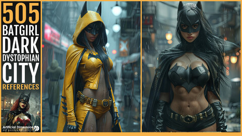 505 Batgirl in a dark dystopian city