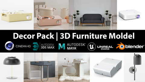 Decor Pack | 10 Models furniture vol 13